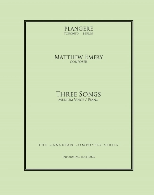 Plangere - Three Songs - Emery - Medium Voice/Piano - Book