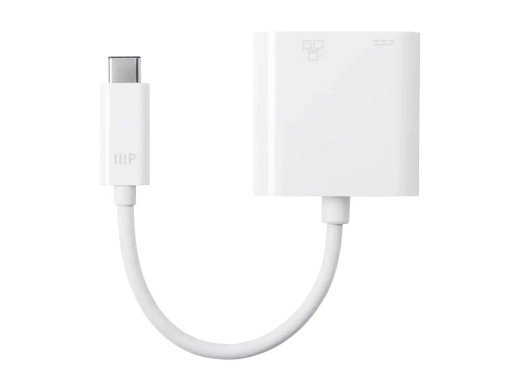 Monoprice Select Series USB-C to Gigabit Ethernet and USB-C Dual Port Adapter