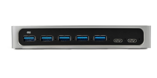 7 Port USB-C Hub with Fast Charge Port with Power Adapter