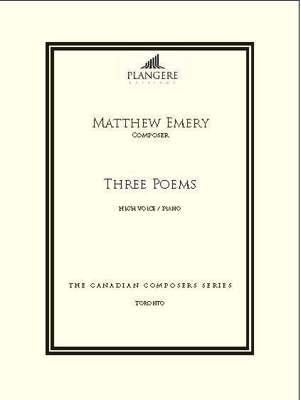 Three Poems - Emery - High Voice/Piano - Book