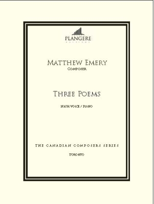 Plangere - Three Poems - Emery - High Voice/Piano - Book