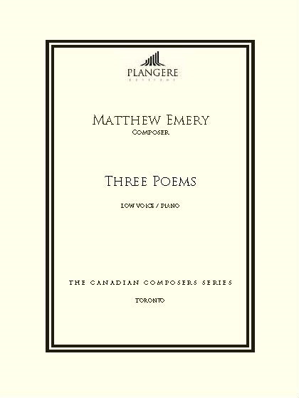 Three Poems - Emery - Low Voice/Piano - Book