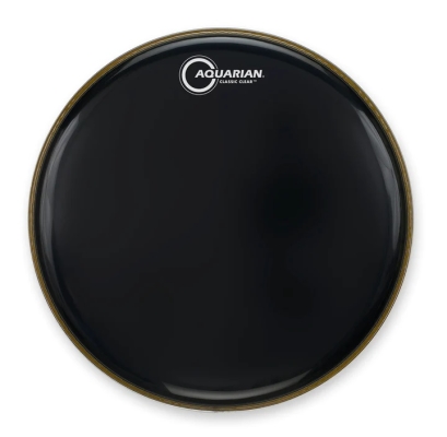 Aquarian - Classic Clear Resonant Gloss Black Drum Head - 22