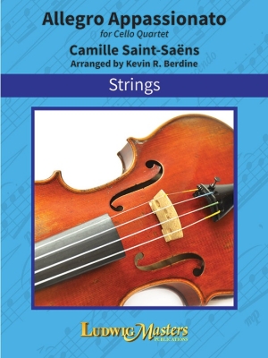 LudwigMasters Publications - Allegro Appassionato - Saint-Saens/Berdine - Cello Quartet - Score/Parts