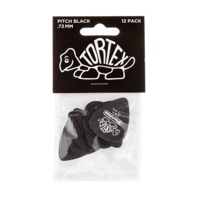 Tortex Pitch Black Standard Player Pack (12 Pack) - .73mm