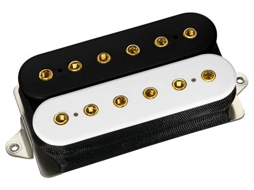 DiMarzio - IGNO Bridge Humbucker F Spaced - Black/White with Gold Poles