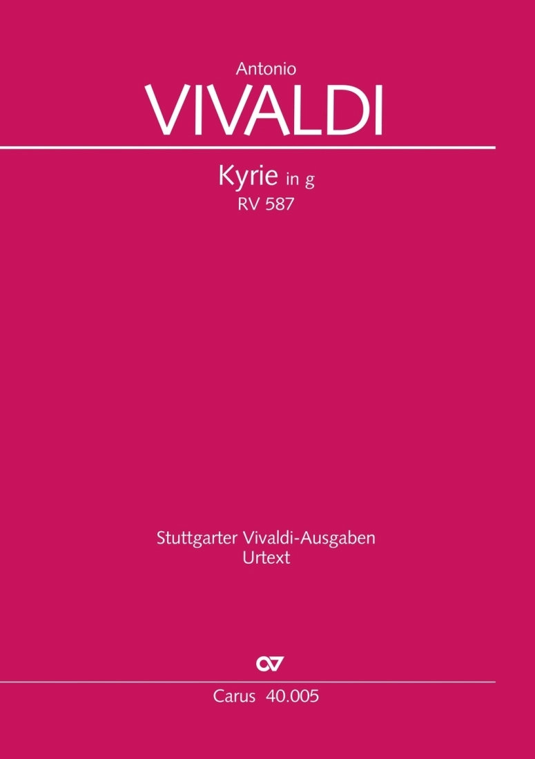 Kyrie RV 587 - Vivaldi - SATB Choral Score