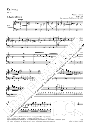 Kyrie RV 587 - Vivaldi - SATB Choral Score