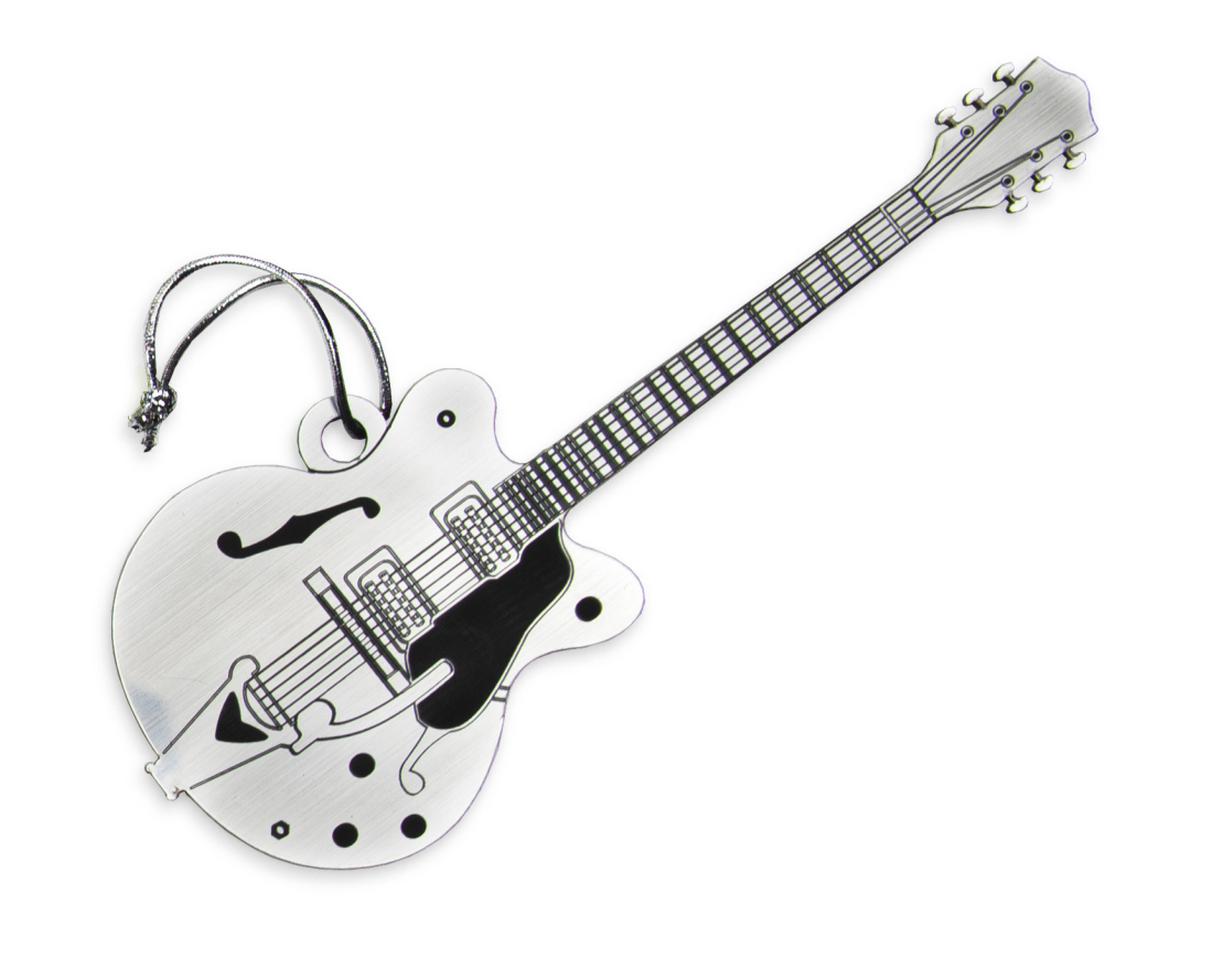 Matilyn Electric Guitar Ornament - Brushed Metal | Long & McQuade