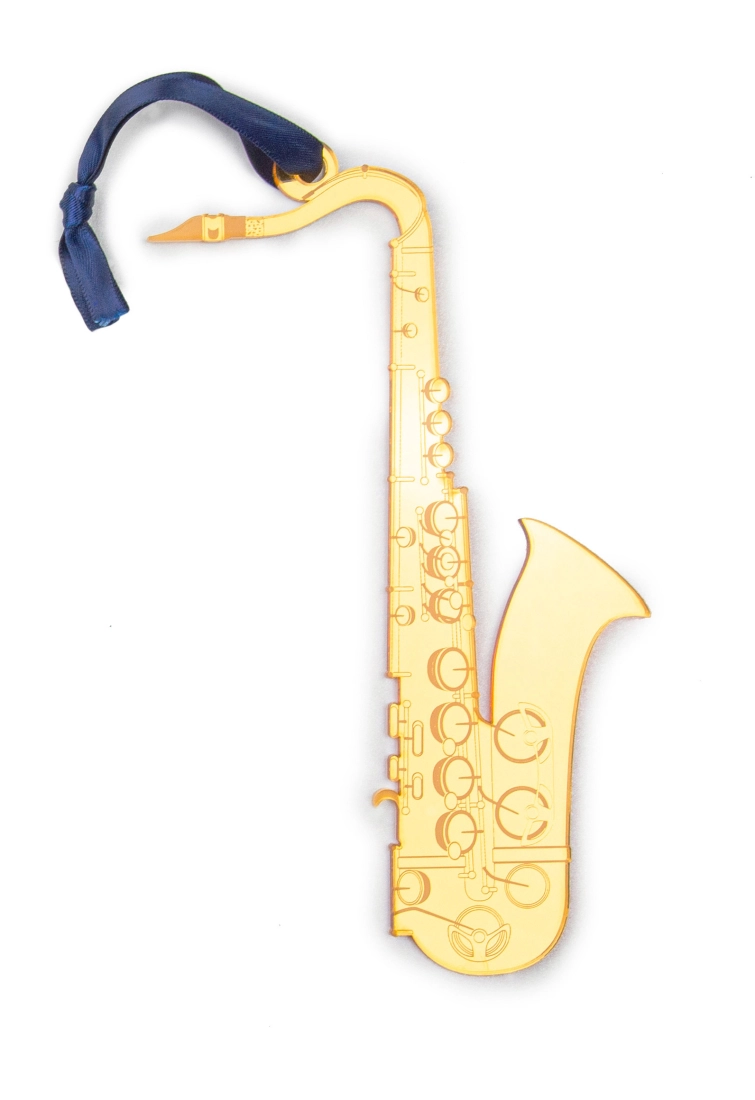 Saxophone Ornament - Gold Mirror