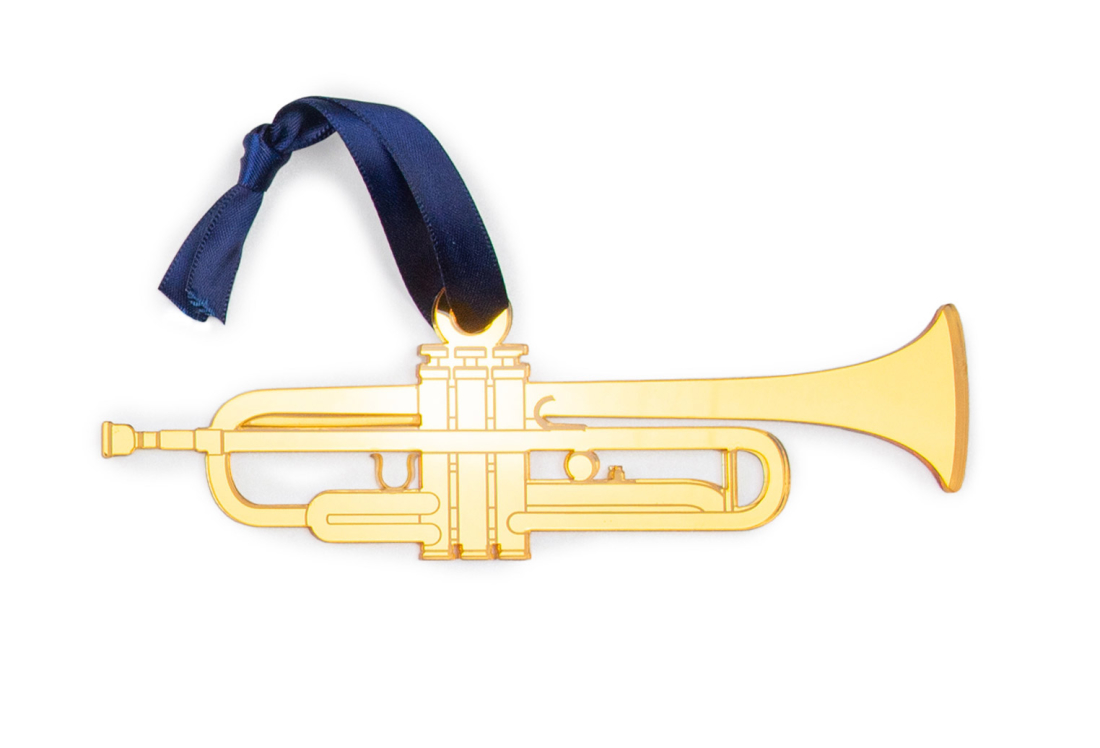 Trumpet Ornament - Gold Mirror