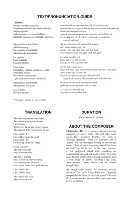 Iza Ngomso (from The Drop That Contained the Sea) - Tin - SSATBB
