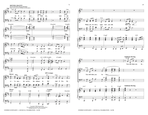 Stephen Schwartz: A Musical Celebration (Choral Medley) - Schwartz/Huff - SATB
