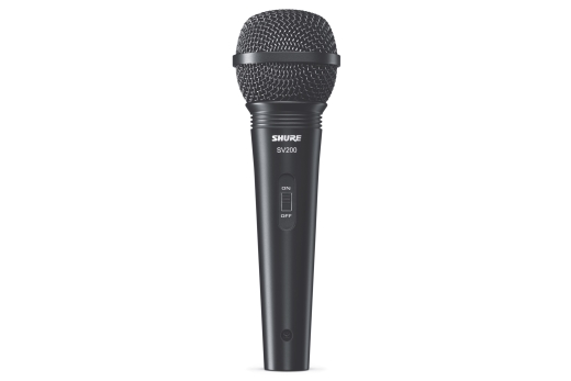 Shure - SV200-WA Handheld Dynamic Cardioid Microphone with On-Off Switch and Accessories