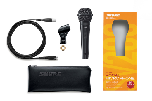 SV200-WA Handheld Dynamic Cardioid Microphone with On-Off Switch and Accessories