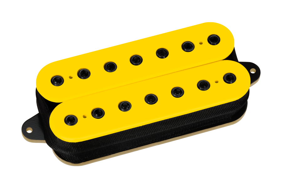 DP712 Super Distortion 7 String Pickup - Yellow with Black Poles
