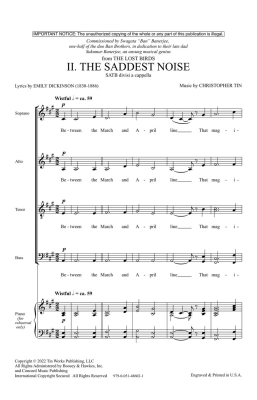 The Saddest Noise (Movement II from The Lost Birds) - Dickinson/Tin - SATB
