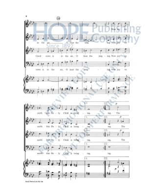 Good News Is in the Air - Hassler/Hopson - SATB