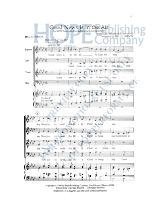 Good News Is in the Air - Hassler/Hopson - SATB