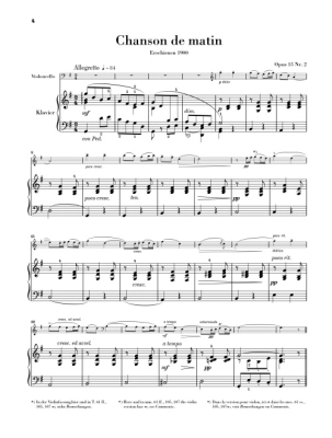 Chanson De Nuit, Chanson De Matin Op. 15 - Elgar/Marshall-Luck - Cello/Piano