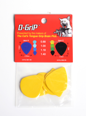 Cats Tongue - D-Grip C .88 Guitar Picks - 5 Pack