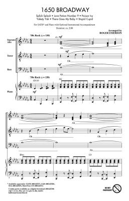 1650 Broadway (Medley) - Emerson - SATB