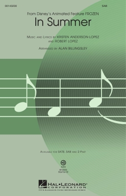 Hal Leonard - In Summer (from Frozen) - Anderson-Lopez /Lopez /Billingsley - SAB