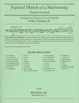 BRS Music - Funeral March of a Marionette Gounod, Parthun Harmonie et solo de basson Niveau 3