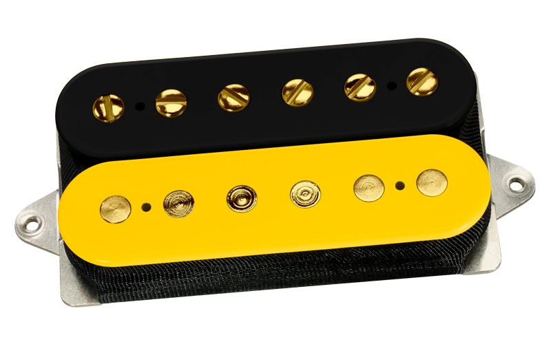 Andy Timmons AT-1 F-Spaced Humbucker - Black/Yellow with Gold Poles