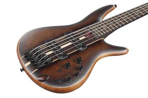 SR Premium 5-String Electric Bass w/Bag - Dual Mocha Burst Flat