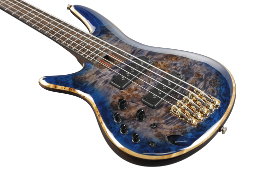 SR Premium 5-String Electric Bass w/Bag, Left Handed - Cerulean Blue Burst