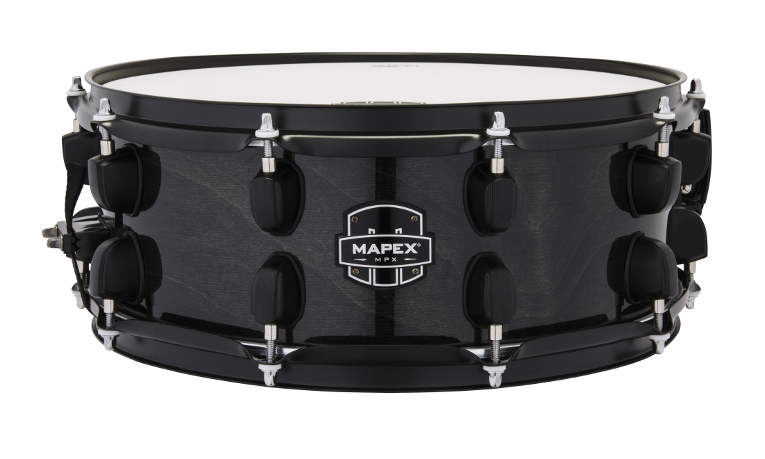 MPX 14x5.5\'\' Maple/Poplar Hybrid Shell Snare Drum - Transparent Midnight Black