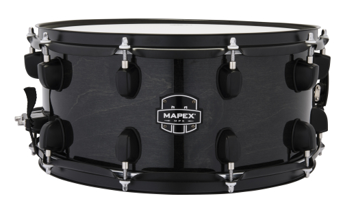 MPX 14x6.5\'\' Maple/Poplar Hybrid Shell Snare Drum - Transparent Midnight Black