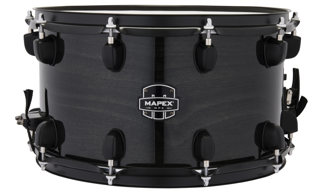 MPX 14x8\'\' Maple/Poplar Hybrid Shell Deep Snare Drum - Transparent Midnight Black