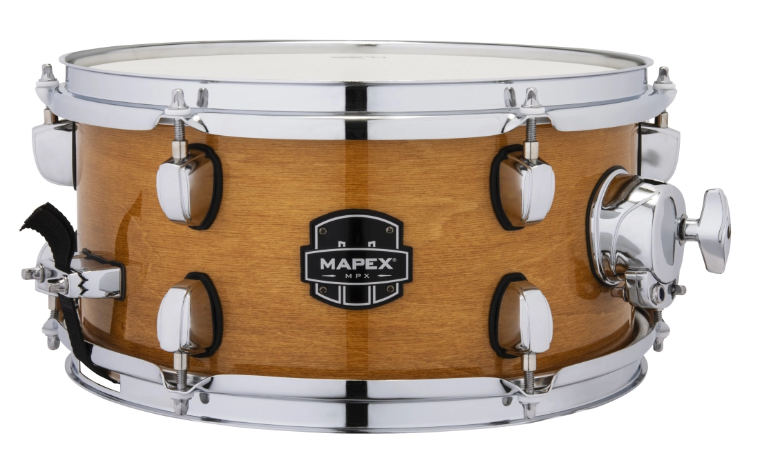 MPX 12x6\'\' Maple/Poplar Hybrid Shell Side Snare Drum - Gloss Natural