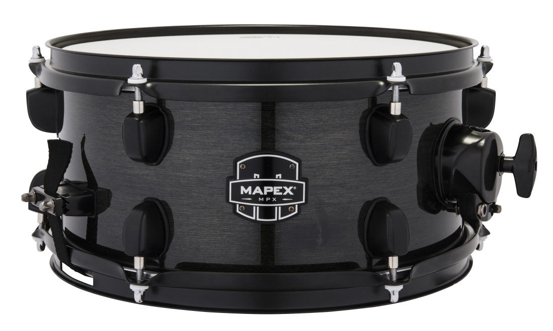 MPX 12x6\'\' Maple/Poplar Hybrid Shell Side Snare Drum - Transparent Midnight Black