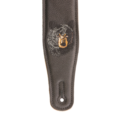 2.5\'\' Leather Guitar Strap with Suede Backing - Bear