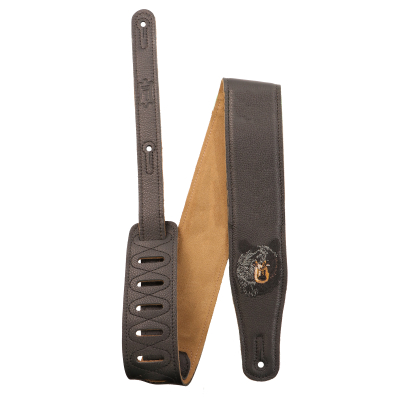 Levys - 2.5 Leather Guitar Strap with Suede Backing - Bear