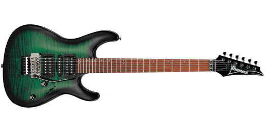 Ibanez - KIKOSP3 Kiko Loureiro Signature Electric Guitar - Transparent Emerald Burst