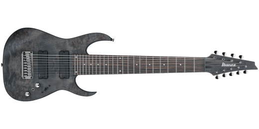 Ibanez - Axe Design Lab RG9PB 9-String Electric Guitar - Transparent Gray Flat