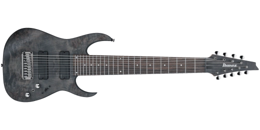 Ibanez - Axe Design Lab RG9PB 9-String Electric Guitar - Transparent Gray Flat