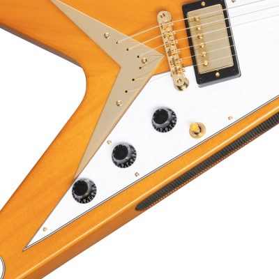 Korina Flying V w/White Pickguard & Case