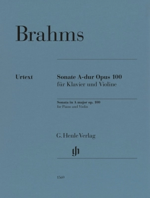 G. Henle Verlag - Sonata in A Major, Op. 100 - Brahms/Wiechert - Violin/Piano - Book