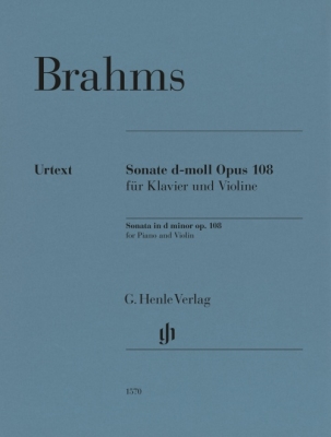 G. Henle Verlag - Sonata In D Minor, Op.108 - Brahms/Wiechert - Violin/Piano - Book