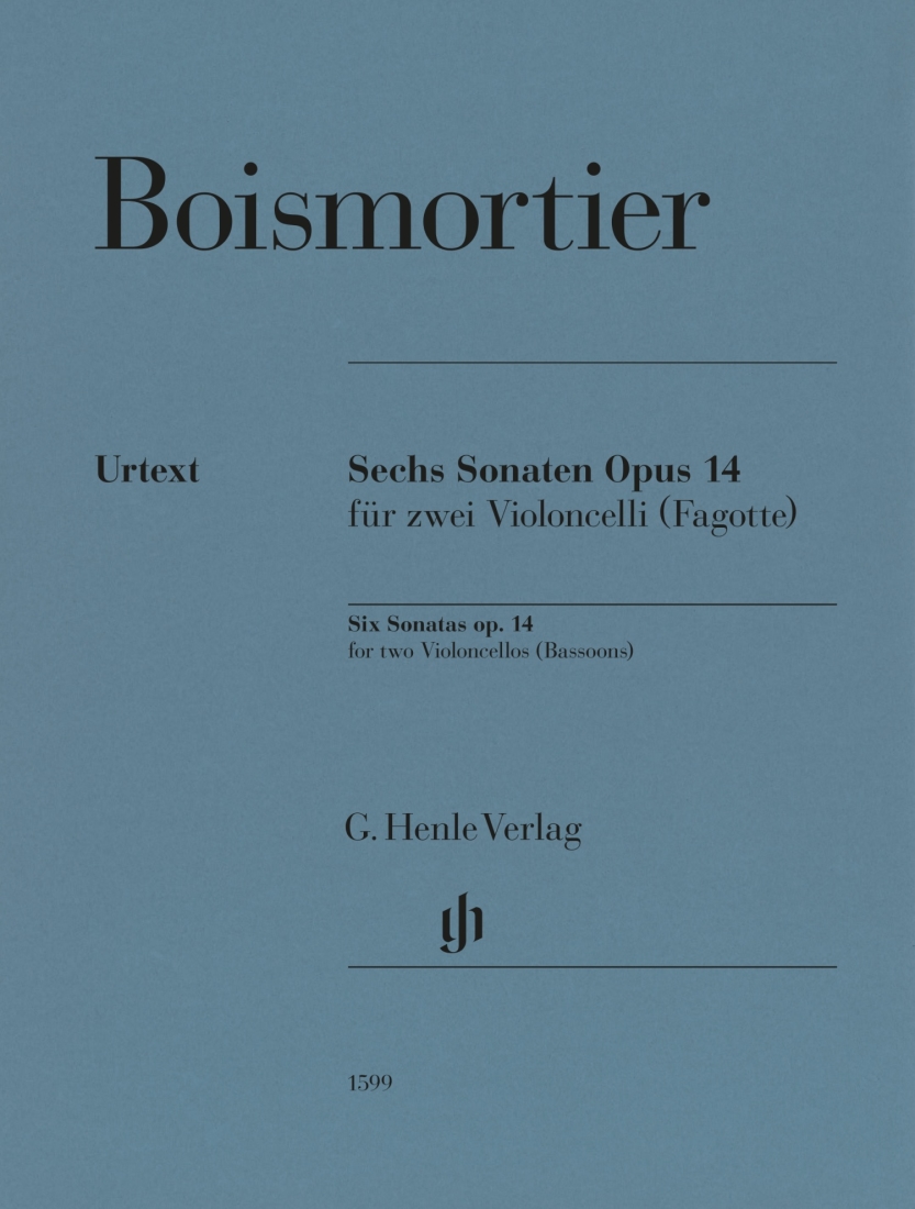 Six Sonatas Op. 14 - Boismortier/Umbreit - Two Cellos (or Bassoons) - Book