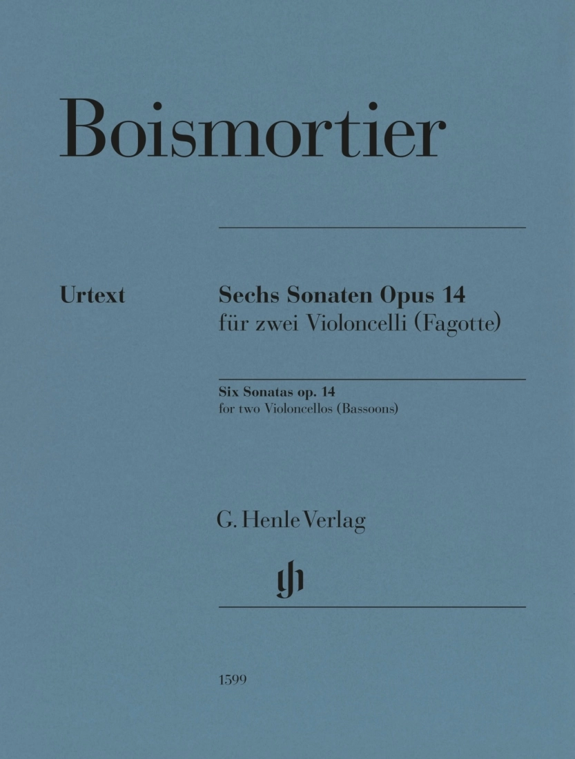 Six Sonatas Op. 14 - Boismortier/Umbreit - Two Cellos (or Bassoons) - Book