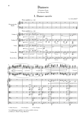 Danses for Harp and String Orchestra - Debussy/Jost - Study Score