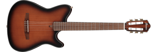 FRH10N Nylon String Acoustic/Electric Guitar - Brown Sunburst Flat