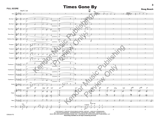 Times Gone By - Beach - Jazz Ensemble - Gr. Medium Easy