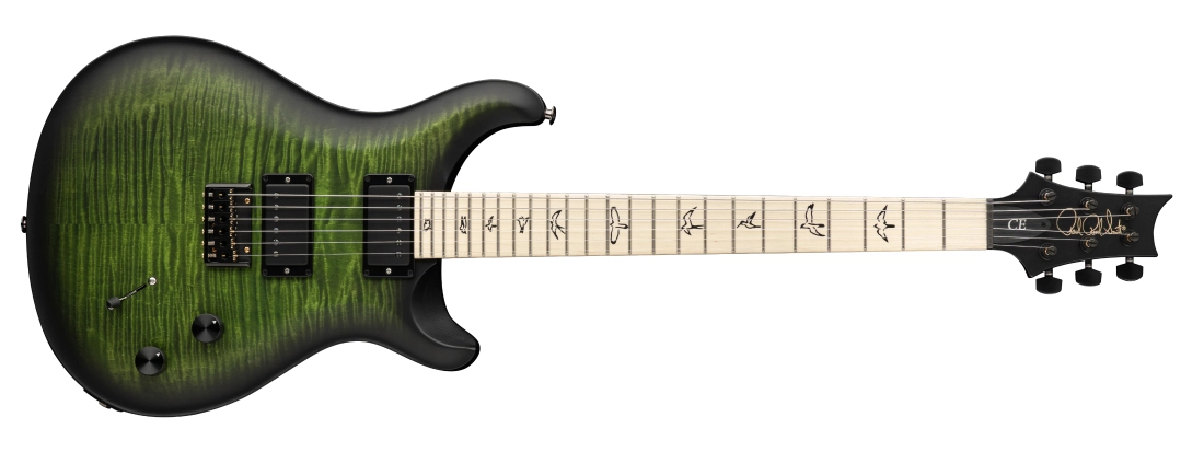 DW CE 24 Hardtail - Dustie Waring Electric Guitar with Gig Bag - Jade Smokeburst